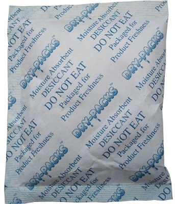 water moisture absorbing desiccant packet